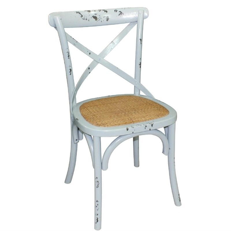 Bolero jedálenské stoličky s operadlom drevené modré (sada 2ks)